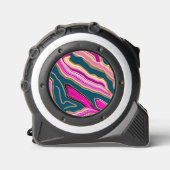 Roze en blauw agatpatroon rolmaat (Voorkant)