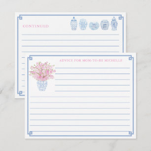 roze en blauw Baby shower advies voor de kaart va