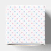 Roze en blauw Baby shower Bedankdoosjes (Bovenkant)