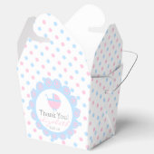 Roze en blauw Baby shower Bedankdoosjes (Geopend)