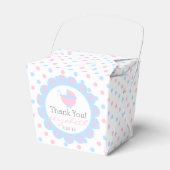 Roze en blauw Baby shower Bedankdoosjes (Voorkant Zijde)