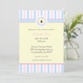 Roze en blauw Baby shower- Kaart (Staand voorkant)