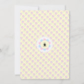 Roze en blauw Baby shower- Kaart (Achterkant)