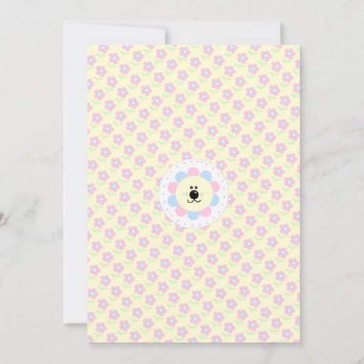 Roze en blauw Baby shower- Kaart (Achterkant)