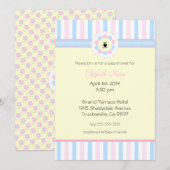 Roze en blauw Baby shower- Kaart (Voorkant / Achterkant)