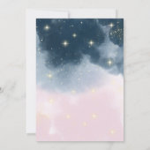 Roze en Blauw Ballon Baby Gender Reveal Party Kaart (Achterkant)