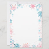 Roze en blauw Beer Winter Genderonderzoek Kaart (Achterkant)