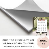 Roze en Blauw Bloemen Elegant Zitkaarten Teken Poster