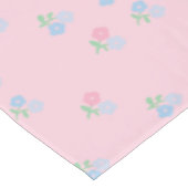 Roze en Blauw Bloemen Tafeldoek Tafelkleed (Gekanteld)