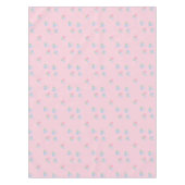 Roze en Blauw Bloemen Tafeldoek Tafelkleed (Voorkant)