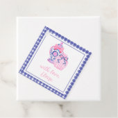 Roze en Blauw Chinoiserie Ginger Jar Gift Labels (In situ)