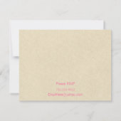 Roze en blauw design Sweet Sixteen nodigt uit Kaart (Achterkant)