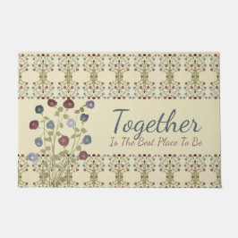 Roze en blauw deurmat