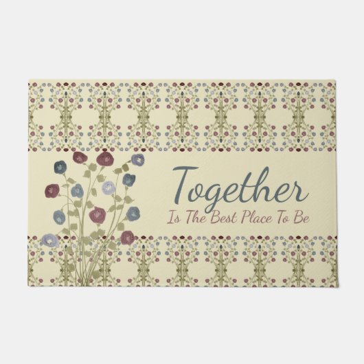 Roze en blauw deurmat (Voorkant)