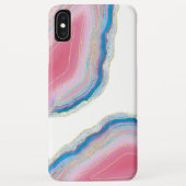 Roze en blauw draaiend stonpatroon Case-Mate iPhone case (Achterkant)