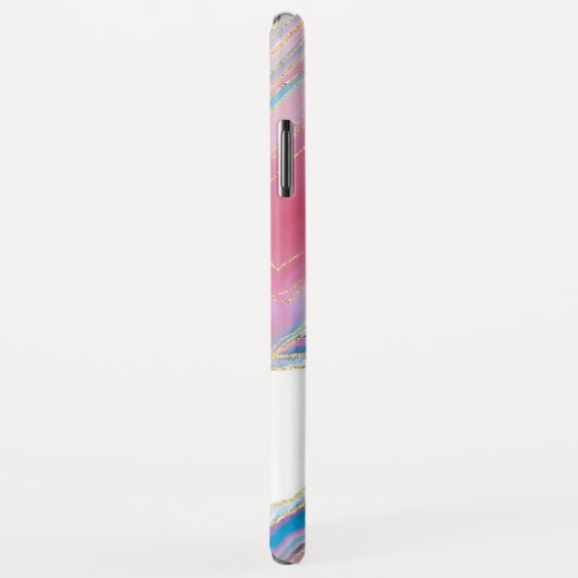 Roze en blauw draaiend stonpatroon Case-Mate iPhone case (Achterkant/rechts)