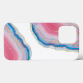 Roze en blauw draaiend stonpatroon Case-Mate iPhone case (Achterkant (horizontaal))