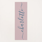 Roze en Blauw Eenvoudig Stijlvol monogram Yogamat (Voorkant)