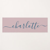 Roze en Blauw Eenvoudig Stijlvol monogram Yogamat (Voorkant (horizontaal))