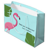 Roze en blauw Flamingo Bedankt verloving Groot Cadeauzakje (Achterkant Gekanteld)