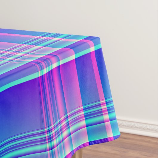 Roze en Blauw Gangschikt Tafelkleed (Voorbeeld)