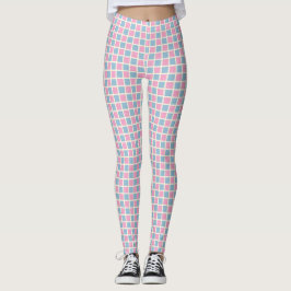 Roze en Blauw Gecontroleerd Leggings