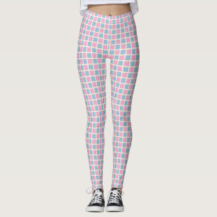 Roze en Blauw Gecontroleerd Leggings