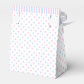 Roze en Blauw Gender Reveal-Baby shower Bedankdoosjes (Achterkant)