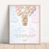 Roze en Blauw Gender Reveal Mimosa Bar Poster