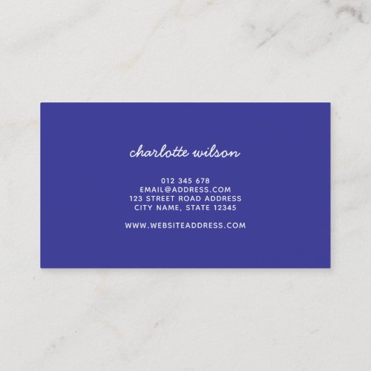 Roze en blauw gerolde inkt Modern Visitekaartje (Achterkant)