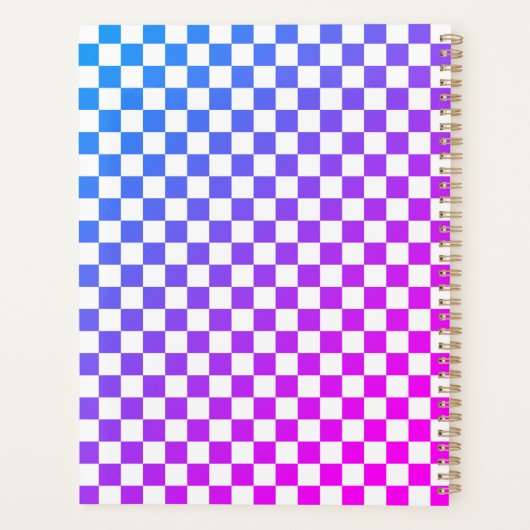 roze en blauw Geruit 2025 Planner (Achterkant)