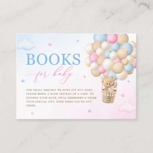 Roze en Blauw Geslacht onthullen Boek Aanvraag Informatiekaartje (Voorkant)