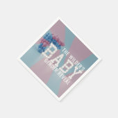 Roze en Blauw Geslacht Onthullen Feestservetten Servet (Hoek)