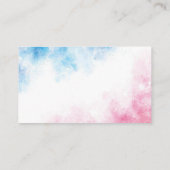 Roze en Blauw Geslacht Onthullen Party Jongen of M Informatiekaartje (Achterkant)