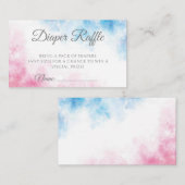 Roze en Blauw Geslacht Onthullen Party Jongen of M Informatiekaartje (Voorkant / Achterkant)