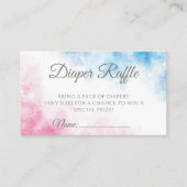 Roze en Blauw Geslacht Onthullen Party Jongen of M Informatiekaartje (Voorkant)