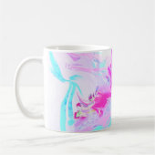 Roze en Blauw Golvend Abstract Koffiemok (Links)