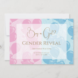 Roze en Blauw Goud Minimalistische Geslacht onthul Kaart