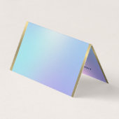 Roze en blauw gouden visitekaartje (Achterkant)