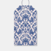 Roze en Blauw Grandmillennial Christmas House Cadeaulabel (Achterkant)