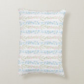 Roze en Blauw Grandmillennial Reversible | Naam Accent Kussen (Achterkant (Verticaal))