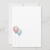 Roze en blauw haar geslacht onthullen kaart (Achterkant)