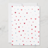 Roze en Blauw Hart Valentijn Baby shower Kaart (Achterkant)