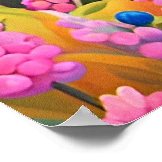 Roze en Blauw Herten Geslacht onthullen Poster (Hoek)