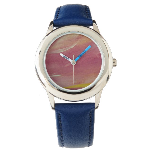 Roze en Blauw horloge (Voorkant)