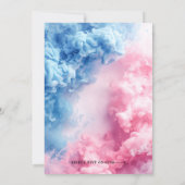 Roze en Blauw Ice Cream Scoop Smoke Geslacht onthu Kaart (Achterkant)