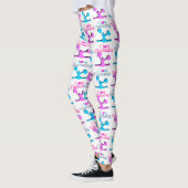 ROZE EN BLAUW IK HOU VAN CHEERLEADERENDE LEGGINGS (Links)