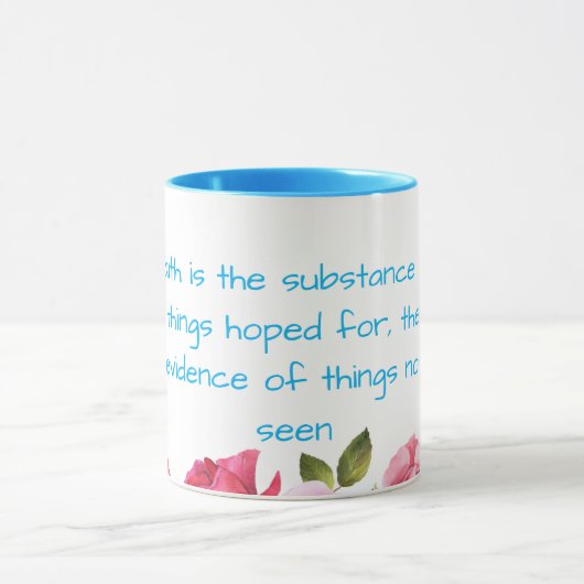 Roze en blauw is een religieuze Mok (Midden)