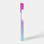  Roze en Blauw Katoen Snoep Ombre iPhone Hoesje (Linkerkant)