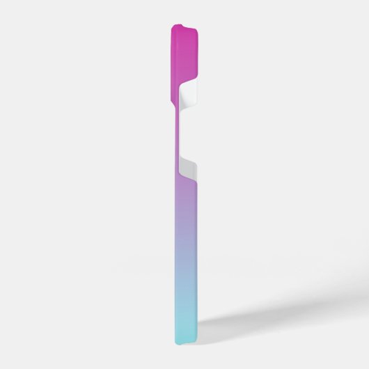  Roze en Blauw Katoen Snoep Ombre iPhone Hoesje (Linkerkant)